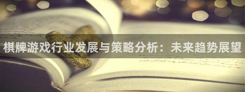 辉达娱乐平台官方网站：棋牌游戏行业发展与策略分析：未来趋势展
